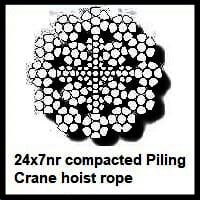 24x7 piling crane rope